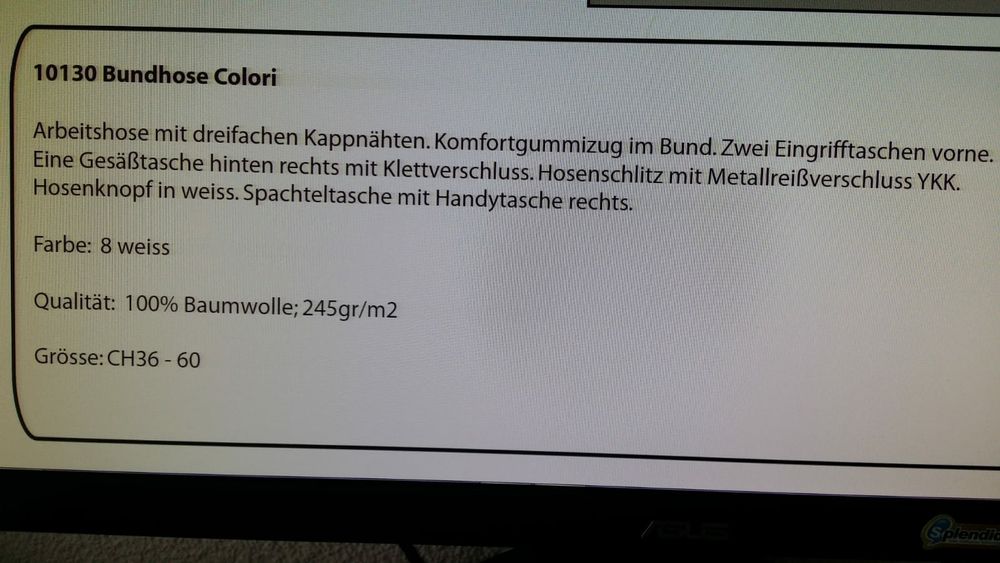 Pantaloni: Malerhose Gr 40 Baumwolle 100% – Nuovo (secondo la descrizione) da Bischofszell venduto da badza72 4