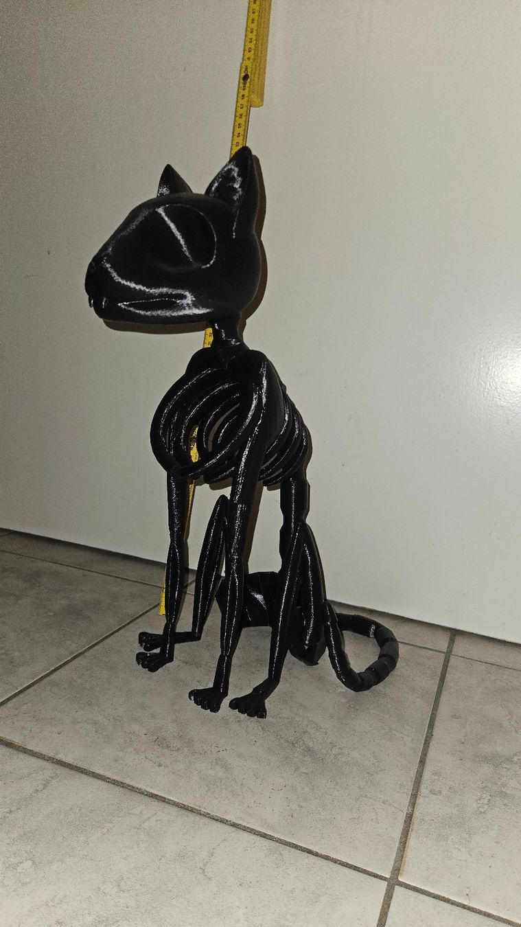 Statuette: Déco Halloween : Chat squelette noir, impression 3D! – Usato da Biel/Bienne venduto da Sylv_1T1 1