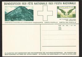 Flugpost, Bundesfeierkarte 1931 , Nr. 54 ll a , Linthal