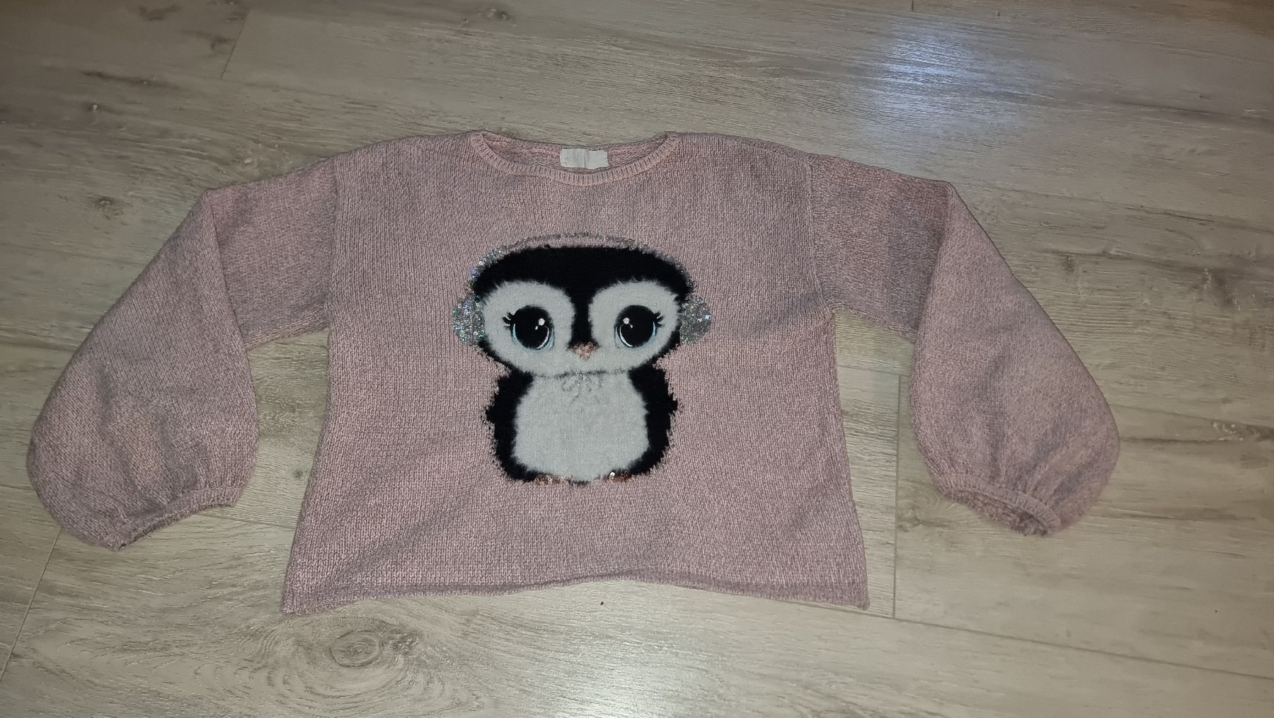 H&M Pullover & Sweatshirts: Süsser Mädchenpulli Pinguin Gr. 122/128 Winter flauschig – Gebraucht aus Wigoltingen von Zuckerfee84 1