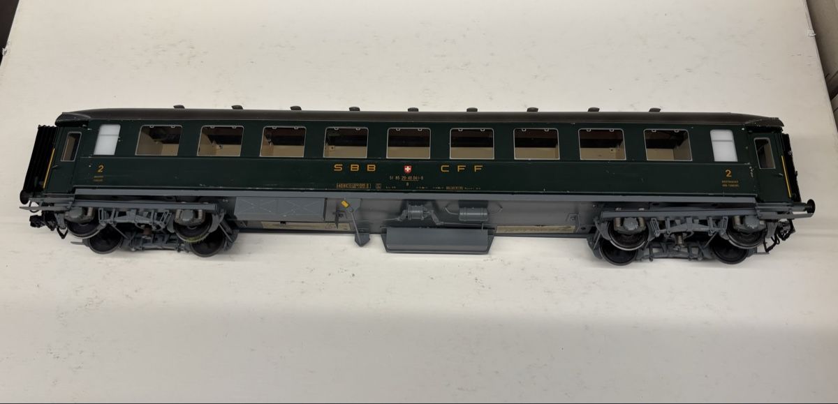 Metropolitan Modellini di ferrovie: Spur 0 Metrop SBB P-Wagen 2Kl. – Usato da St-Blaise venduto da Rjc