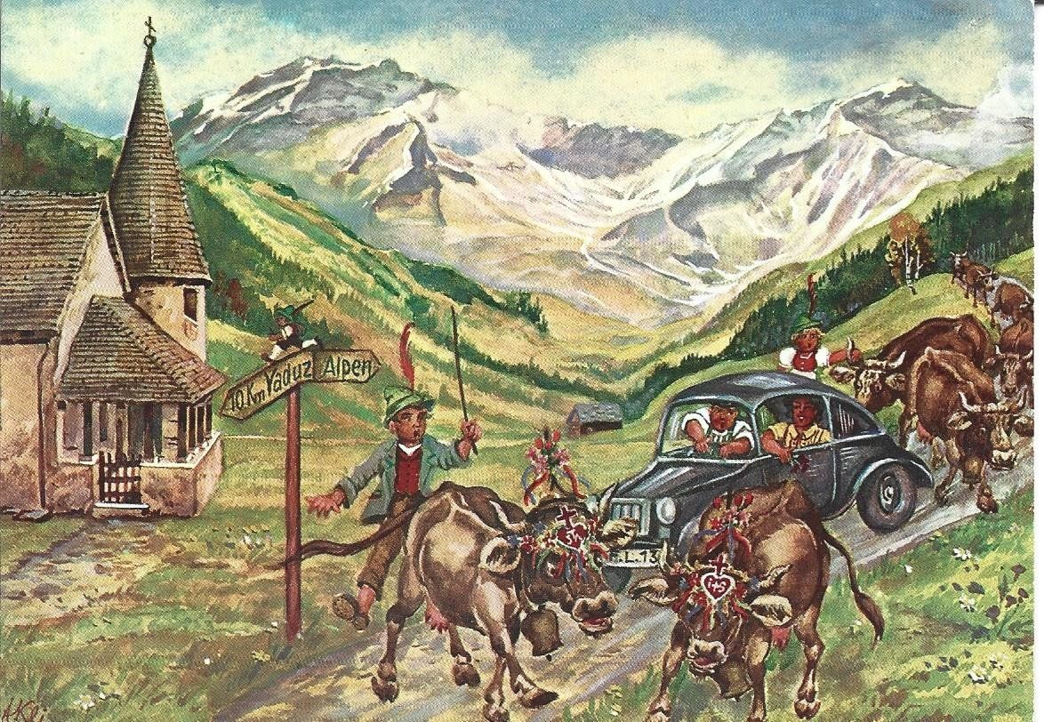 Cartoline postali: Alpabfahrt Steg FL – Usato da Appenzell venduto da mai25