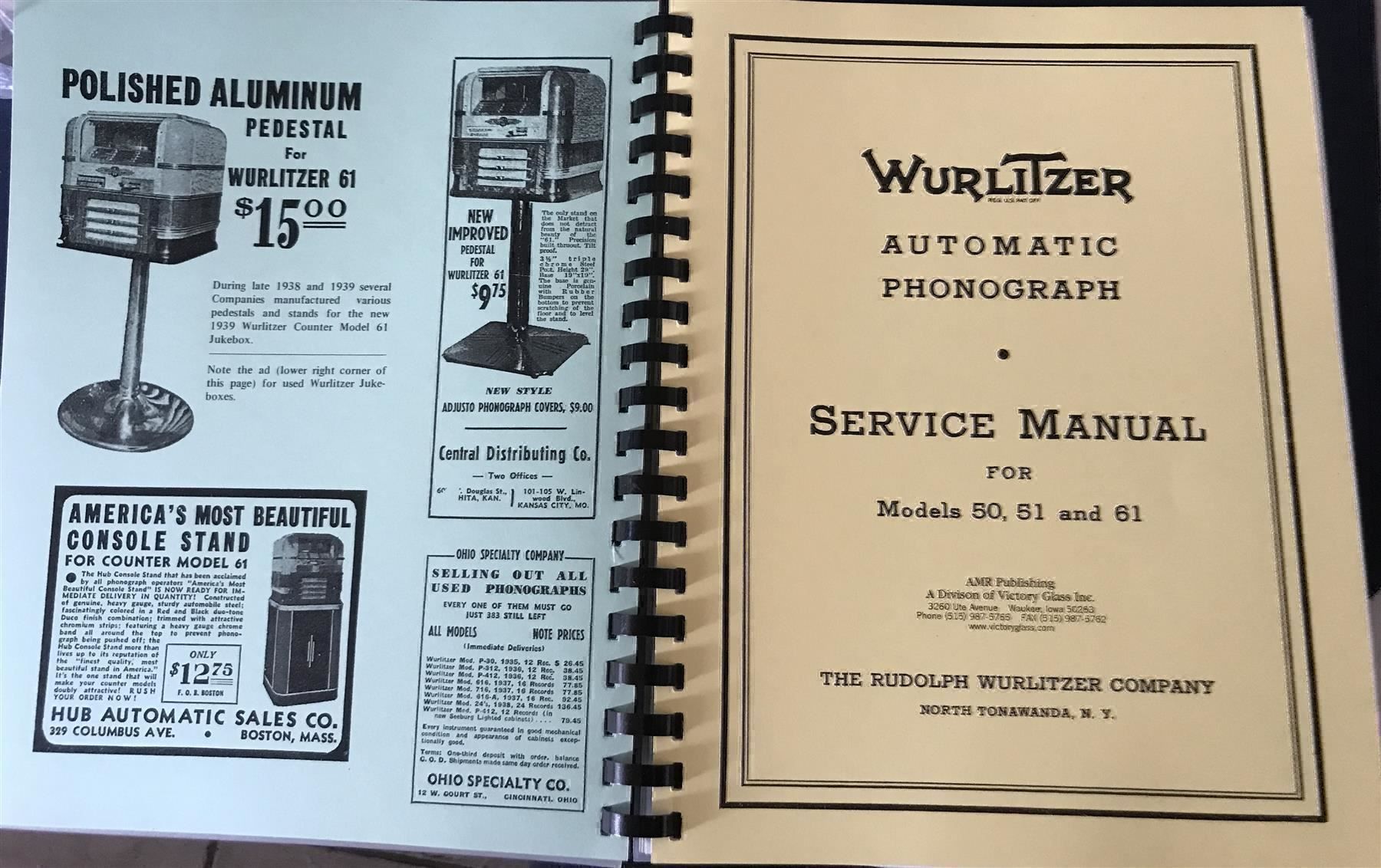 Wurlitzer Musiktruhen: Manual WURLITZER Models 50, 51 and 61 – Neu (gemäss Beschreibung) aus Adligenswil von Decor-Tech 2