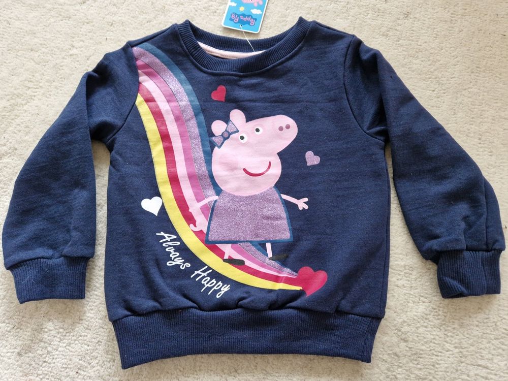 Peppa Pig Sweatshirt Peppa Wutz Mädchen Sweat-Pullover Größe 98 -128 Cm