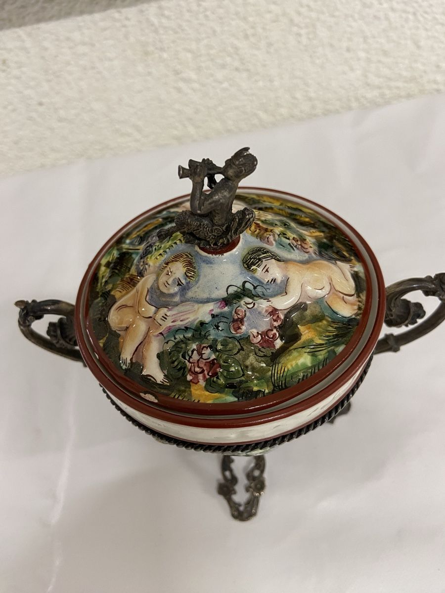 Zuccheriere: Alte Capodimonte Porzellan Schale  – Usato da Dietikon venduto da brocki-eyra 9