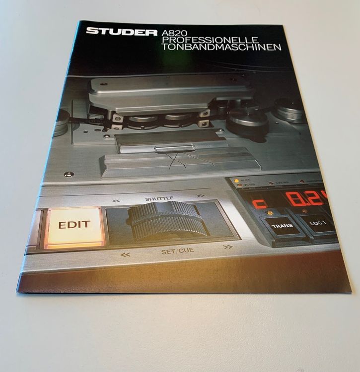 SELTEN ORIGINAL STUDER A812 PROF. TONBANDMASCHINE KATALOG (Neu (gemäss