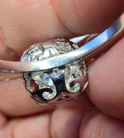 Bague argent avec diamant de moissanite de 2 ct certifié GRA