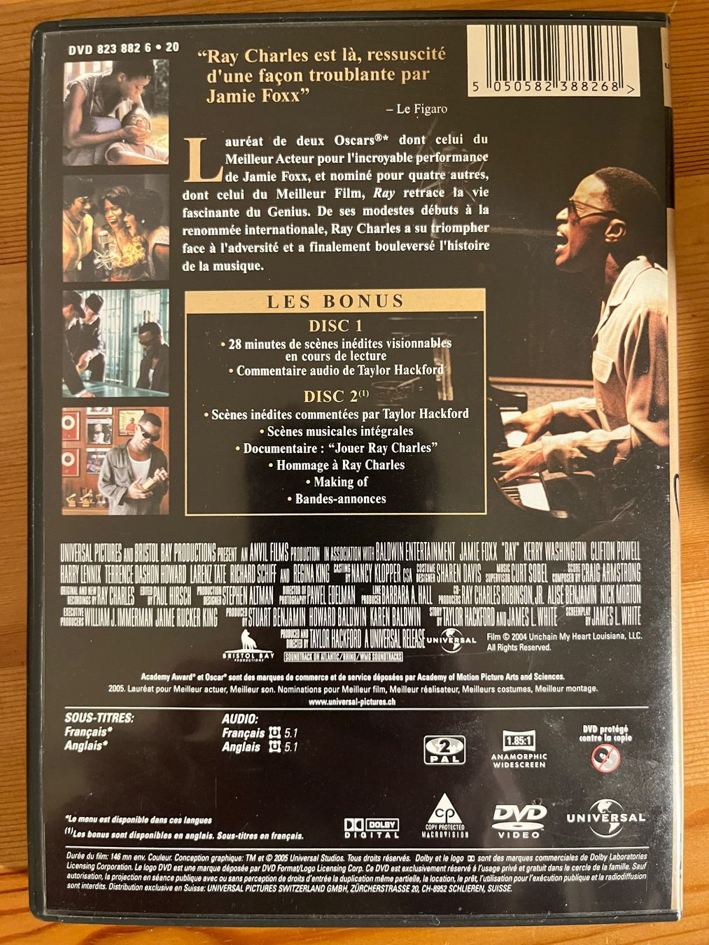 Tutti i DVDs: RAY - JAMIE FOXX - TAYLOR HACKFORD – Usato da Lausanne venduto da sbar224 1