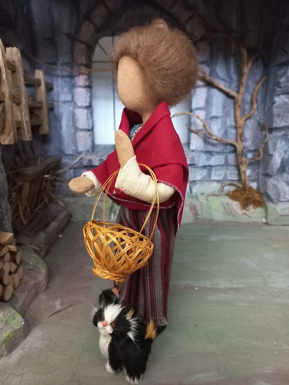 Statuette: Schwarzenberger Krippenfigur Marktfrau mit Katze – Nuovo (secondo la descrizione) da Lachen SZ venduto da jimmygoal13 6