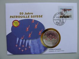 2012, Numisbrief /Münzbrief Patrouille SUISSE, 50J, +Nr.1340