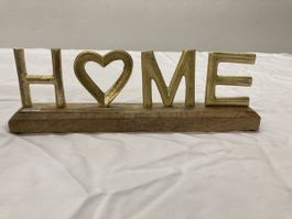 Goldene HOME-Dekoration – Gemütliches Accessoire für Zuhause
