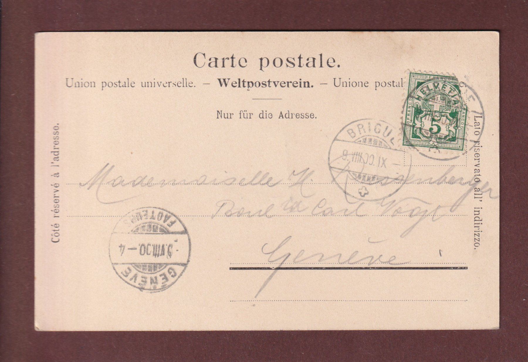 Cartoline postali: POSTKUTSCHE - 1900 – Usato da Pully venduto da nicecards-shop 1