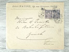 TR05 Enveloppe + Timbre France 1900