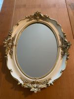 Wunderschöner Vintage Spiegel mit goldenem Rahmen, oval