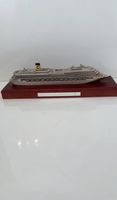 Costa Serena maquette métal argenté socle bois Made Italy