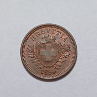 1 Rappen 1890 unz-stgl