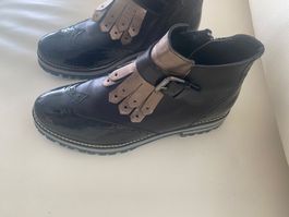 MUST HAVE - edle Oxford Styl Lederschuhe, schwarz, 38