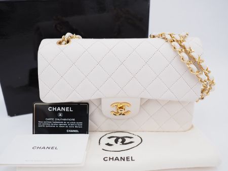 Chanel Classic Flap Small White Vintage GHW