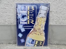 BLECHSCHILD SCHILD BIER FELDSCHLÖSSCHEN ICE BEER WERBESCHILD