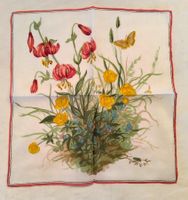 Taschentuch "Frühlingsblumen" 60er Jahre  Sehr guter Zustand
