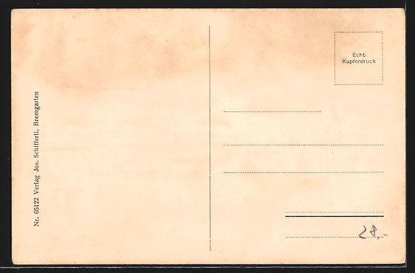 Cartoline postali: AK Bremgarten, Uferpartie mit Brücke – Usato da Berlin venduto da bartko-reher 1