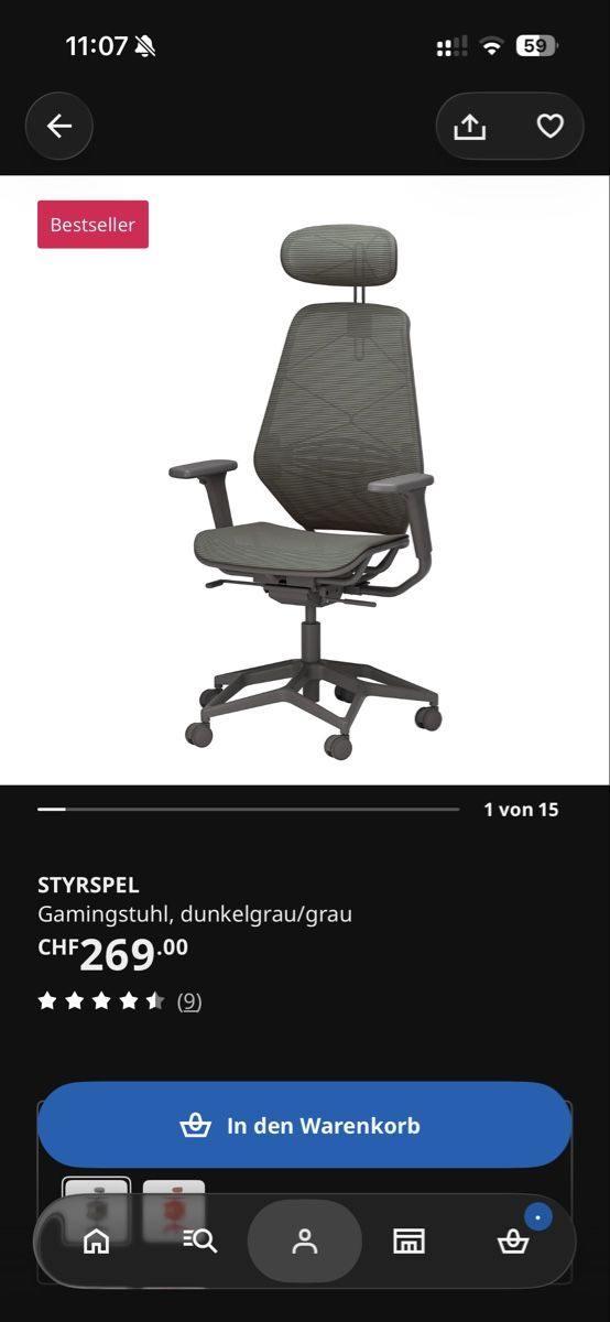 Ikea Sedie: Ikea Styrsprl Bürostuhl  – Usato da Bern venduto da sph_wfj2 1