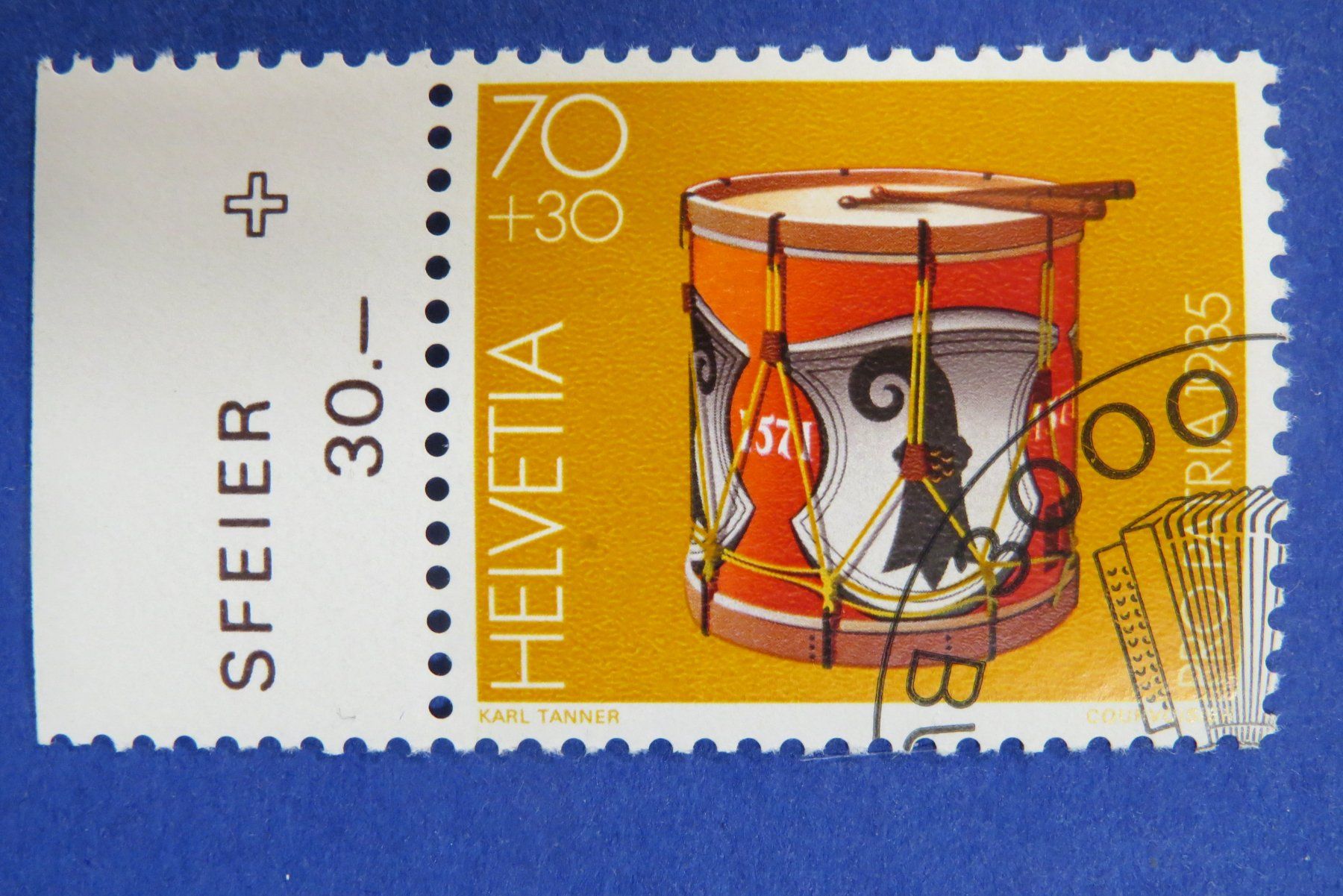 Tutti i francobolli: Serie Pro Patria 1985 - off.Ersttag-Eckstempel BERN – Usato da Brunnen venduto da Kumari 1