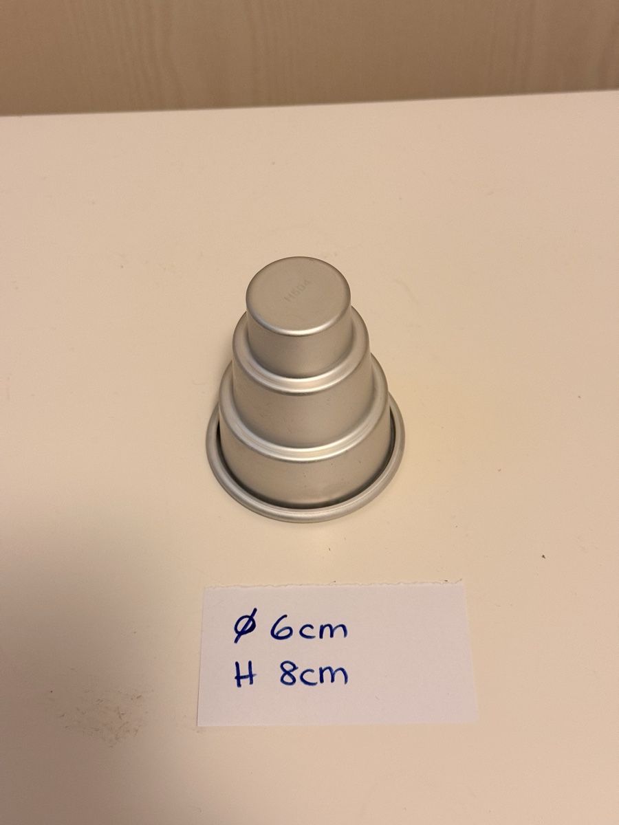 Teglie da forno: Mini Kuchenform, Pyramidenform, Ø 6cm, Höhe 8cm – Usato da Galmiz venduto da Wichtel25