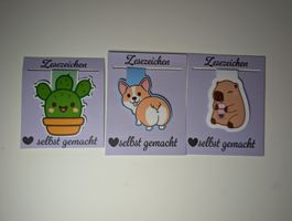 3 Magnet-Lesezeichen Set handgemacht 
