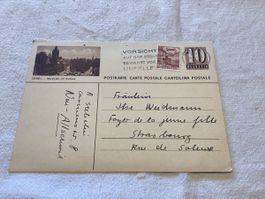 Entier image et oblitération BASEL 1947