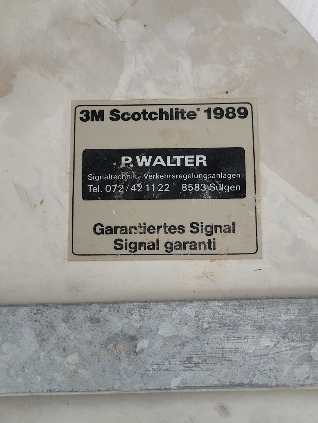 Schilder: Sehr massives Warnschild Stahlblech – Gebraucht aus Buttikon SZ von Corendo 3