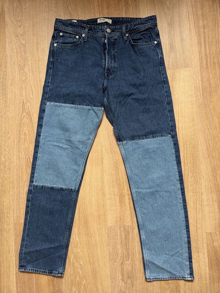 Jack & Jones Jeans: Jeans brut patchs jean clair loose Jack & Jones, 31/32 – Usato da Tavannes venduto da Thriftshop