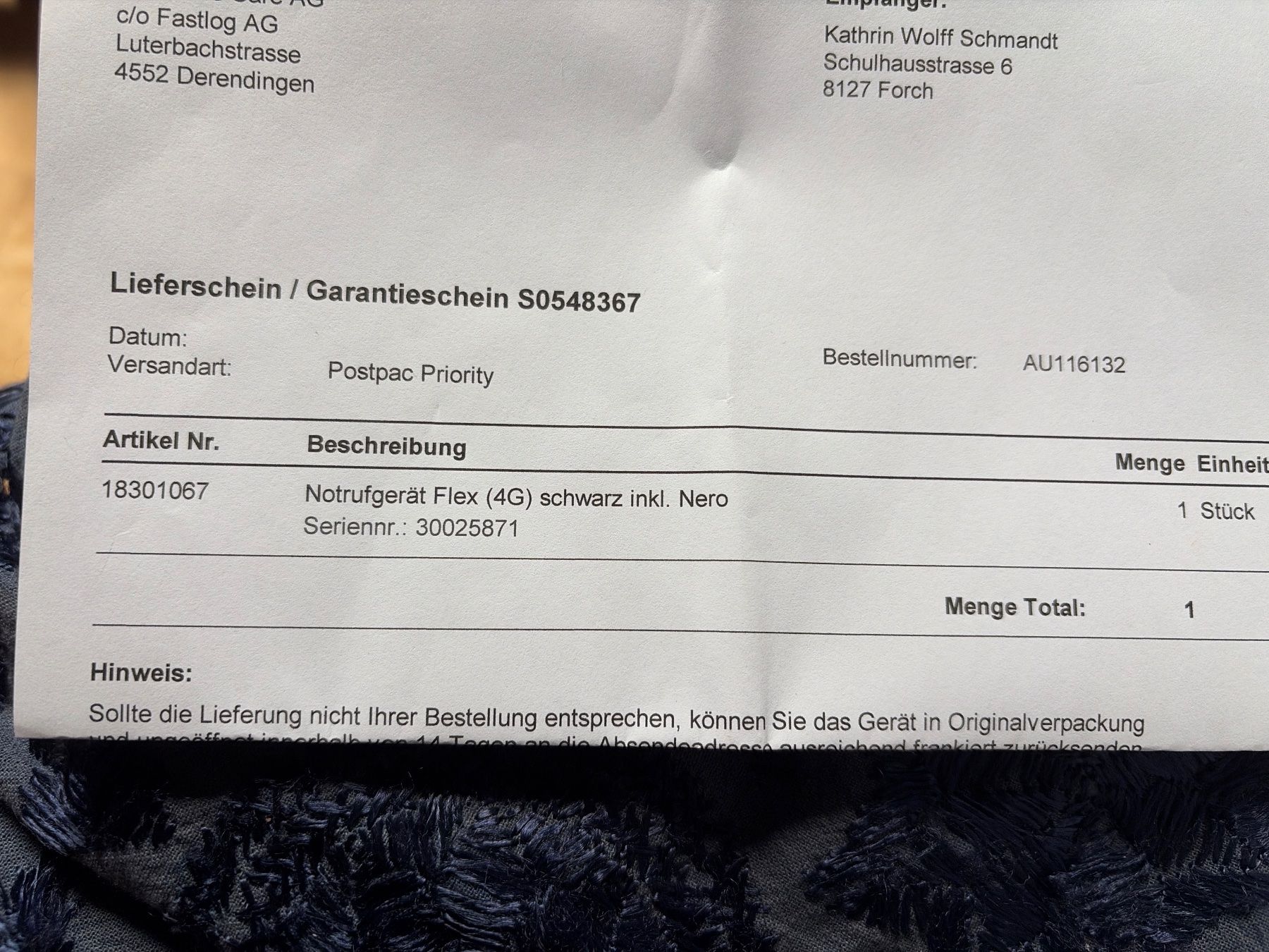 SmartLife Care Sistemi d'allarme: Notrufgerät Flex - SmartLife Care – Usato da Forch venduto da KathrinW3 5