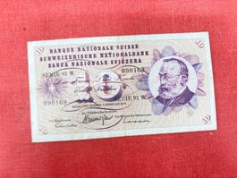 10 Franken Banknote 1974 gebraucht