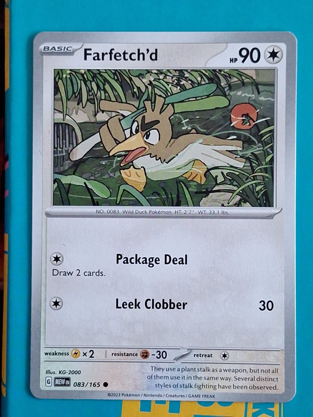 Pokémon Carte collezionabili: Farfetch'd - Pokemon Mew 151 Englisch – Usato da Altstätten SG venduto da GGsGameshop