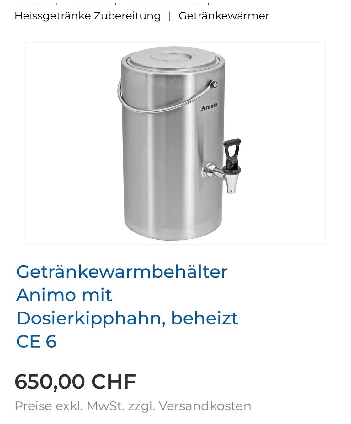 Cucine complete: 2 Animo Edelstahl-Thermosbehälter – Usato da Balterswil venduto da sugi011 4