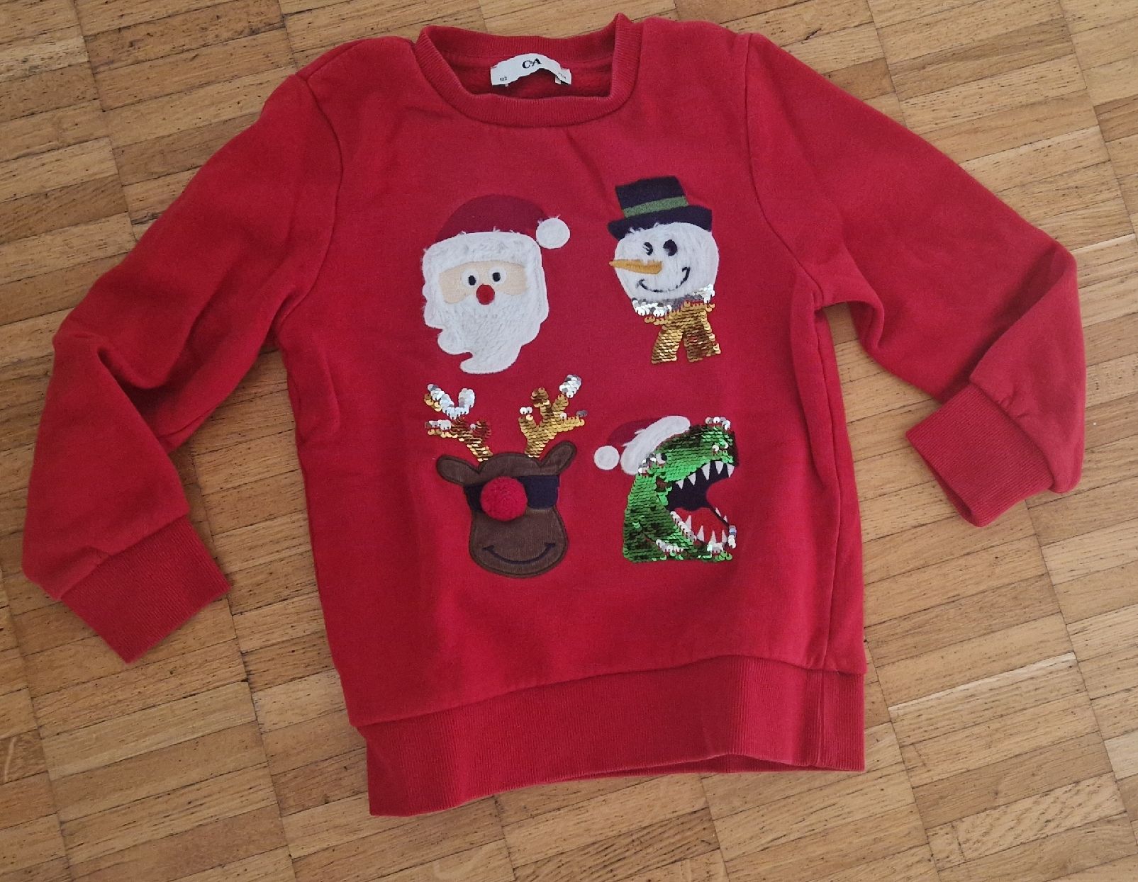 Maglioni & Felpe: Roter C&A Weihnachts-Pullover, Grösse 122 – Usato da Fällanden venduto da Stern722