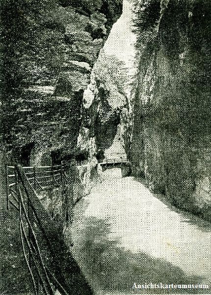 Ansichtskarten: Meiringen - Aareschlucht + 1901 – Gebraucht aus Emmenbrücke von teestube