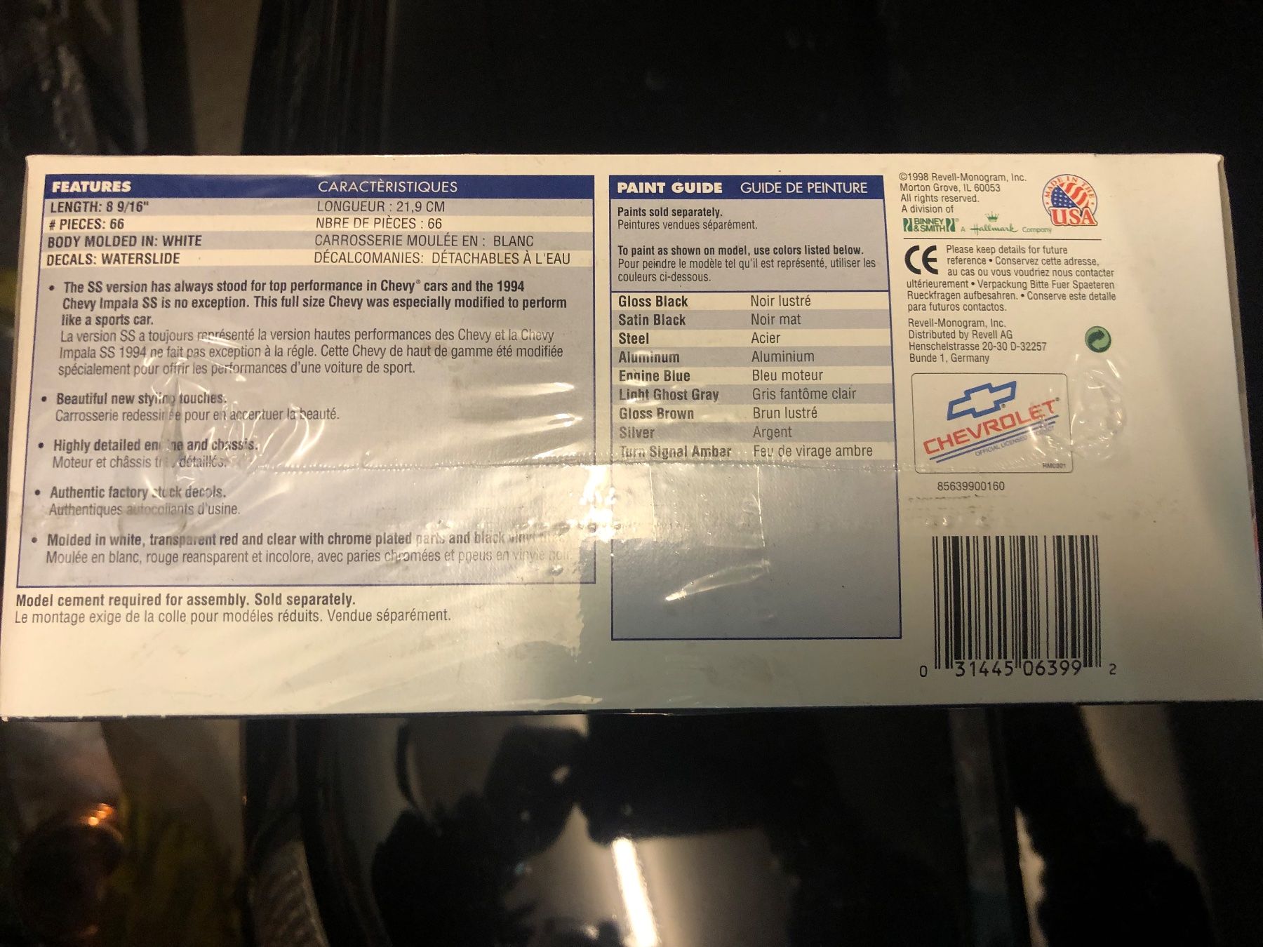 Chevrolet Modellini d'auto: Chevrolet Impala ss revell lt1 gm – Nuovo e nell'imballaggio originale da Reinach AG venduto da rares75 2