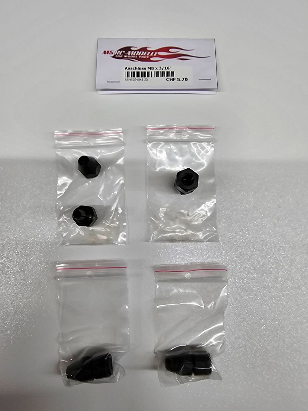 Modellismo RC: 4stk. Wellenanschluss M8 auf 3/16" – Nuovo e nell'imballaggio originale da Rüti ZH venduto da Madeira14