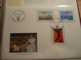 Combo-Brief 1996, 3 verschiedene Marken Olympia, Sonder-o