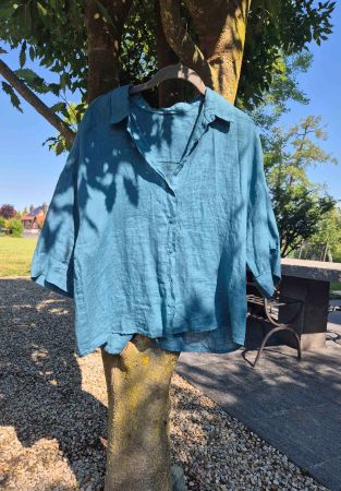 100% LEINEN NEUE TRANSIT BLUSE Gr.M, OVERSIZE NP 189.-