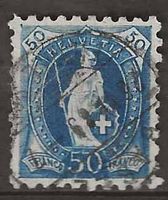 CH070a - Helvetia debout 70b  vollstempel