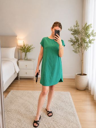 Emerald Green Summer Dress - Great Condition, Size M