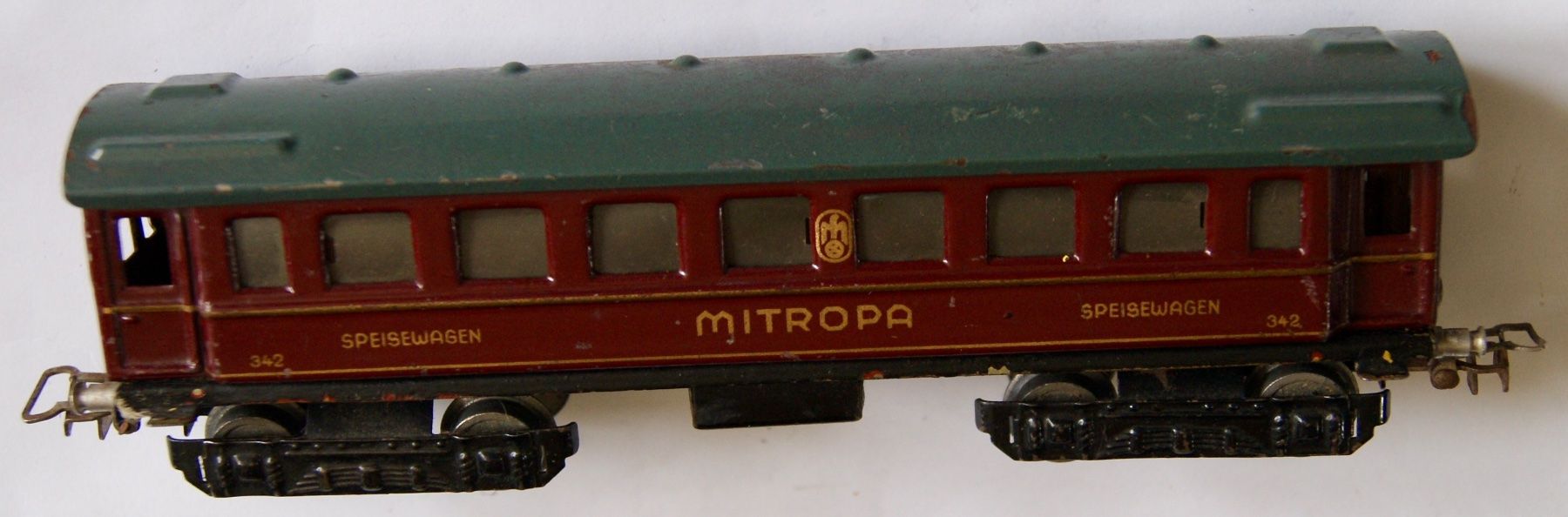 Märklin Modellini di ferrovie: Wagon restaurant Mitropa, Marklin 342 de 1935 – Usato da Morrens VD venduto da alain50 2