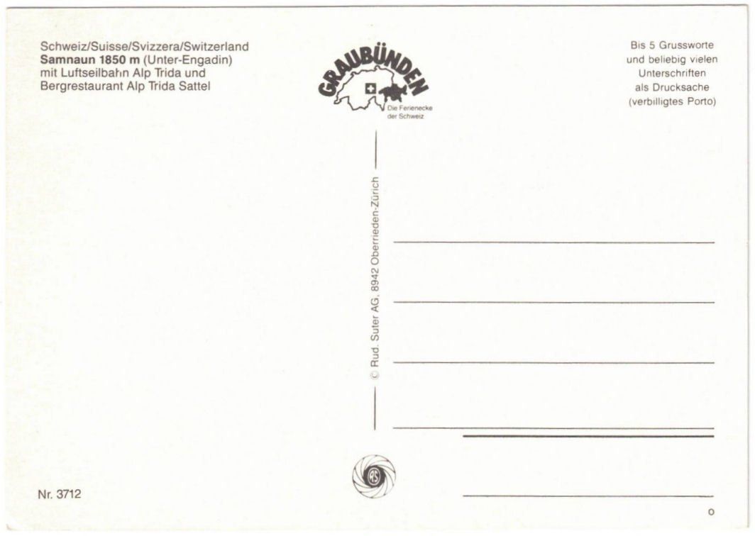 Cartoline postali: Samnaun - 6 Bild AK – Usato da Binningen venduto da Mountainrider 1