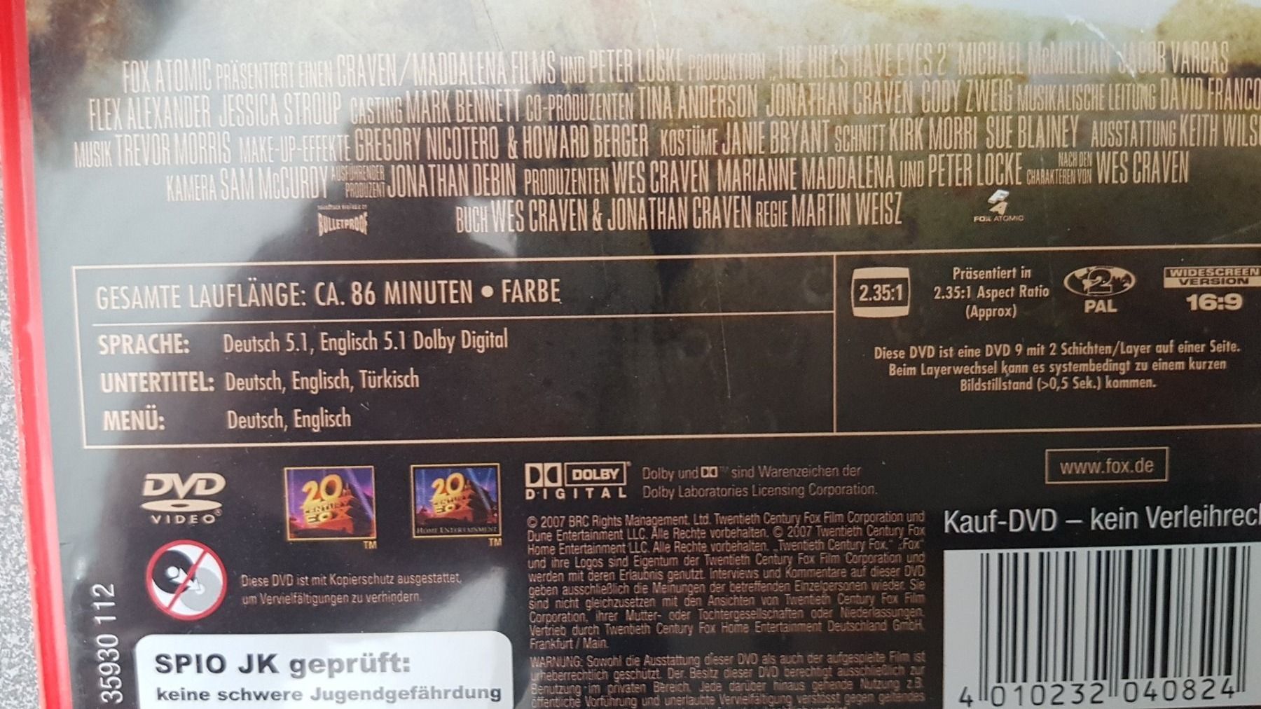 Tutti i DVDs: DVD The Hills have Eyes 2 – Usato da Oetwil am See venduto da fineli2 1