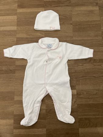 Baby Strampler Set Sardon weiss Grösse 1 Monat neuwertig