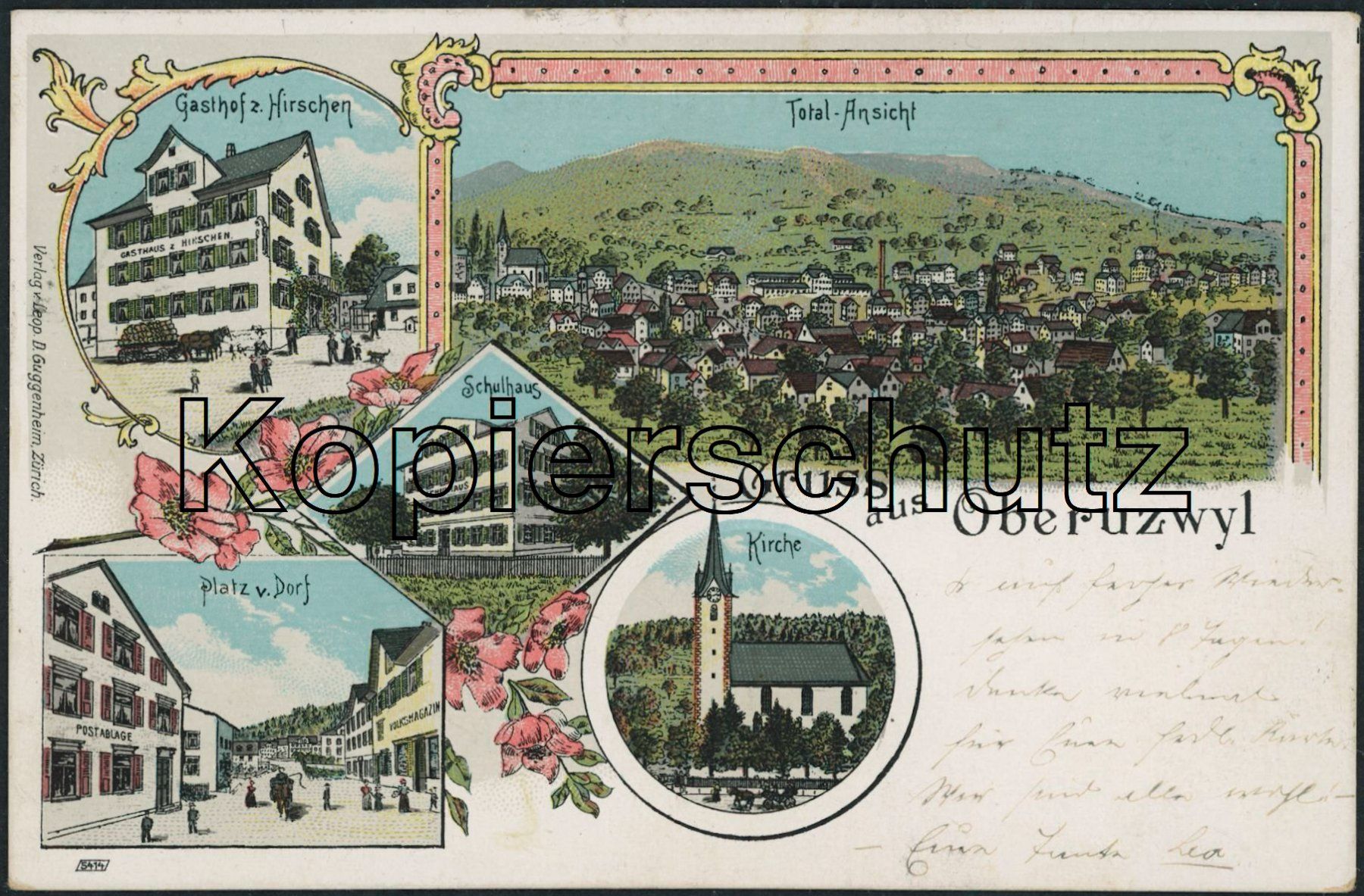 Cartoline postali: SG Oberuzwil - Litho – Usato da Schindellegi venduto da stationary