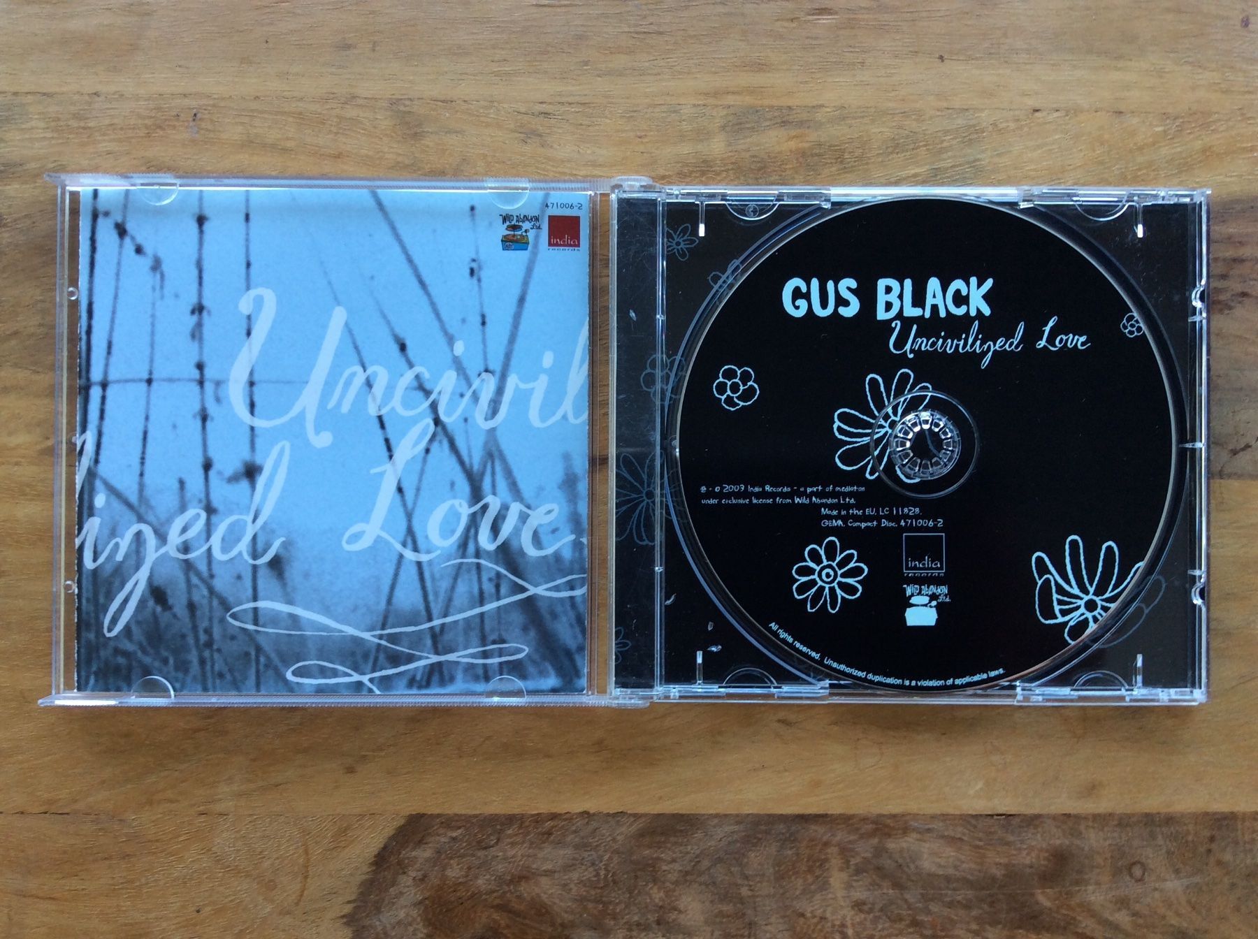 CD: Gus Black - Uncivilized Love – Usato da Horgen venduto da flyingpenguin2000 1